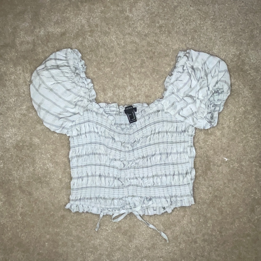 Ribbed Cropped Blouse